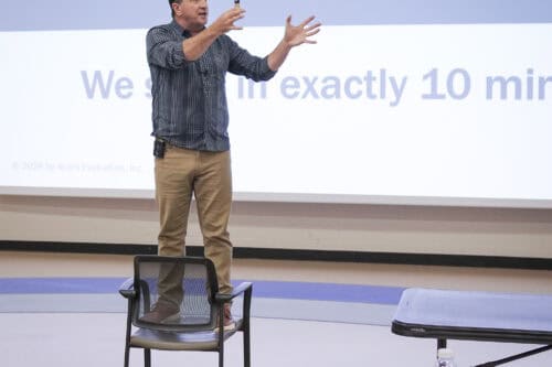 Stuart Jones presenting at an Acorn Learning event